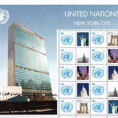 2008 United Nations (New York, US) Greetings Stamps Sheet Mint Never Hinged (MNH)