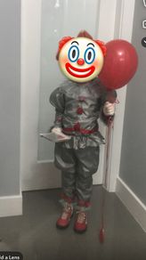 Handmade halloween costume IT clown