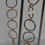 Elegant Gold Starburst Disc & Link Earrings Image 4