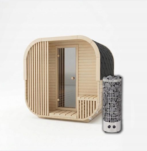 Premium Quadro Linea Garden Sauna 200-240cm  Harvia Heater