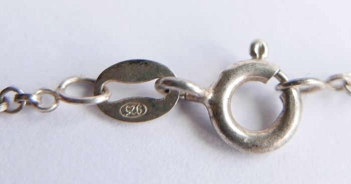 CELINE 925 Sterling Silver Name Necklace
