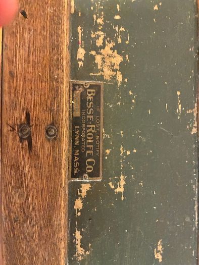 Antique 1912 Trunk with Original Stamp plate