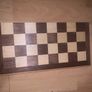 Wooden foldable chess set w checker pieces Image 9