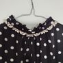 V by Very Neck Trim Detail Polka Dot Top Image 2