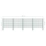 Fence Panel with Posts Iron 6.8x1.6 m Green Image 5