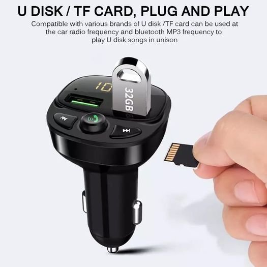 Car Mp3 Bluetooth FM Transmitter Handsfree Calling kit