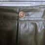 Green PU leather long skirt, size 10 Image 7