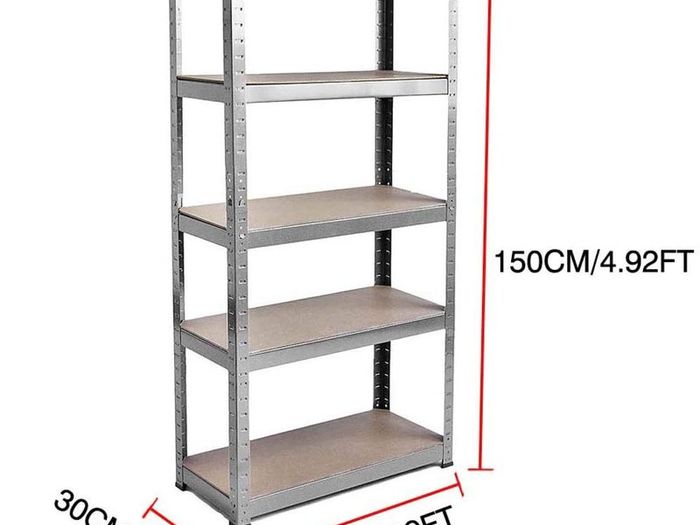 150 x 70 x 30cm Boltless Shelving Unit Rack Storage 175kg