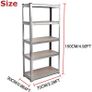 150 x 70 x 30cm Boltless Shelving Unit Rack Storage 175kg Image 2