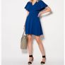 Karen Millen Cape Detail A-Line Dress Cobalt Blue Image 4