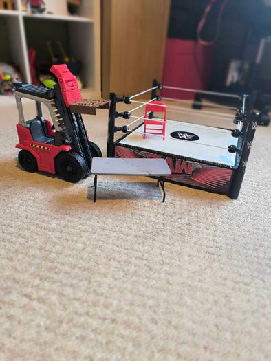 WWE Superstar Ring RAW and Wrekkin Stack Forklift Bundle