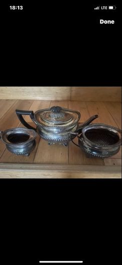 Vintage teapot,sugar bowl & milk jug
