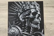 Skeleton Portrait - 3D Printed Texture Wall Art