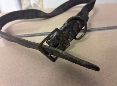 Antique leather horse harness strap
