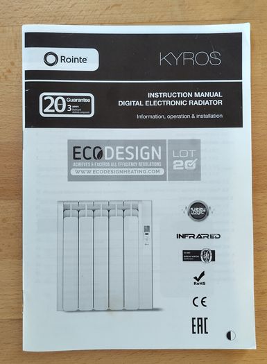Rointe Kyros 1600W Electric Radiator