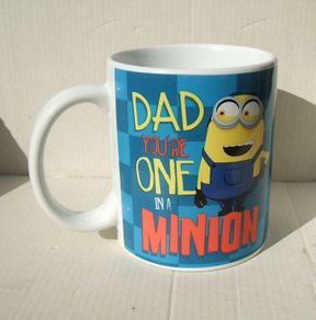 MINIONS (film) - "Dad you're one in a Minion" ceramic mug (c.2015)
