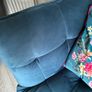 Harvey Norman Teal blue velvet sofa Image 5