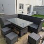 Santander Corner Dining Set with Rising Table Mixed Brown (Complete Set) Image 3
