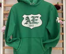 hoodie xsmall rare vintage inspired American eagle hoodie shamrock logo
