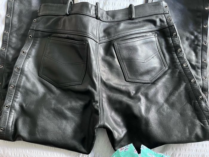 Leather biker trousers - Raberg