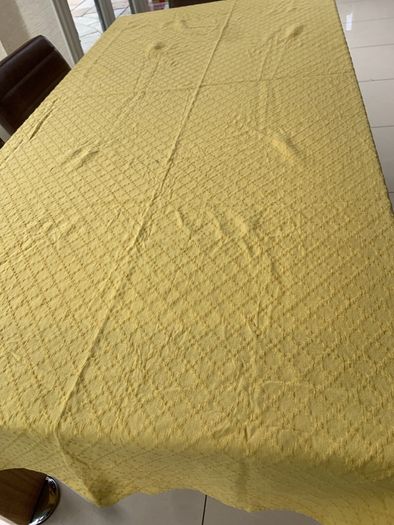 Yellow cotton tablecloth
