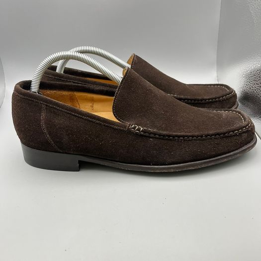 Loake Treviso Brown Suede Leather Mens Moccasin Shoes UK 7.5 EU 41.5