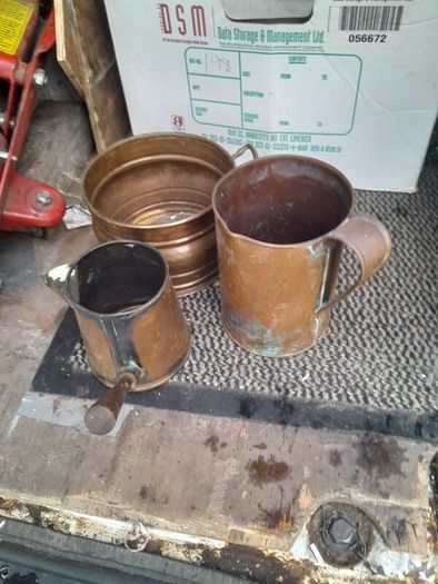 vintage copper pots