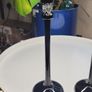 Pair of John Rocha for Waterford Crystal Black Cut Candlesticks - 30cm Image 2