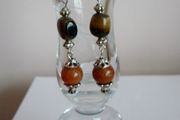 Drop Earrings,Gemstone earrings,Tiger Eye/Orange Aventurine,New,Gift