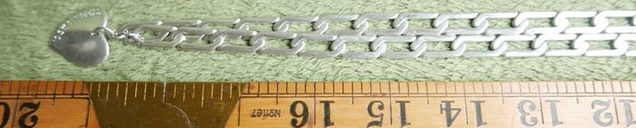 Vintage Tiffany & Co Extremely Long Heavy Chain Heart Tags Pendant In Sterling Silver 925 Length 38" Weight 67,30g