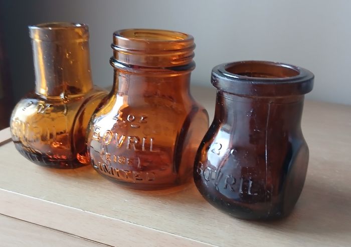 Lot of 3 vintage Virol jars