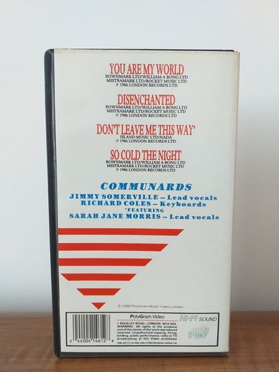 Communards The Video Singles Vhs Pal Video Cassette Tape 1986 (SUPER RARE)