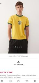Reclaimed Vintage cropped boxy ringer t-shirt