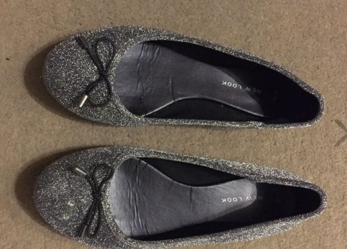 New look sparkling flats