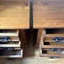 Solid pine lockers with black metal handles Image 3