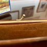 Vintage Long Brown Suede Leather Kiss Lock Coin Purse or Small Clutch Wallet Image 10