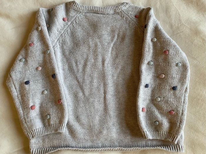 Grey cardigan bauble detail 9-12 months