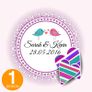 Personalised Wedding Coasters Print name date & any text! 10 Designs! Image 2