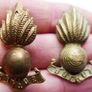 Original WW1 British Army Engineers Metal Uniform Collar Dogs Image 3