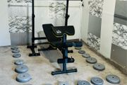 Barbell Dumbbells Weights Rack Bench