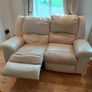 3 + 2 cream leather recliners Image 7