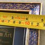 Faux blue marble rectangular resin frame with glass Victorian style for photo picture tabletop wall hanging antique style marbled gold gilt 5 x 4 inches to 31/4 x 21/4 inches. Image 6
