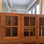 Two solid wood elm cabinets Image 4