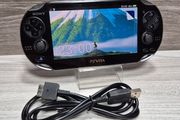 Sony PS Vita PCH-1000 OLED Model Black Console 128GB SD Card With 57 Games
