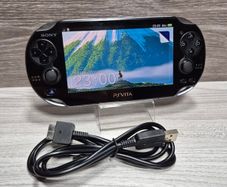 Sony PS Vita PCH-1000 OLED Model Black Console 128GB SD Card With 57 Games