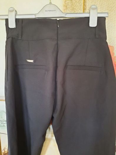 Maniere De Voir Black High Rise Slim Fit Pants UK 10