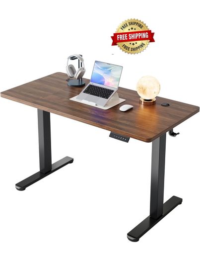 Standing Desk with USB Charging Port, 120 x 60 cm, 4 Preset Height Settings