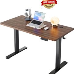 Standing Desk with USB Charging Port, 120 x 60 cm, 4 Preset Height Settings