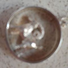 Sterling silver Vintage Round Chunky Pendant cut out design Aries the Ram Zodiac sign