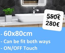 LED Bathroom Mirror Speakers Music Fogless